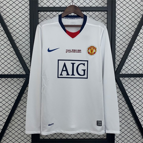 Camiseta M-U Segunda equipo Retro Champions League ML 2008-2009